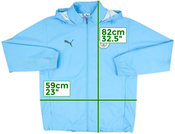 2025-26 Manchester City Puma Hooded Rain Jacket - 6/10 - (L)