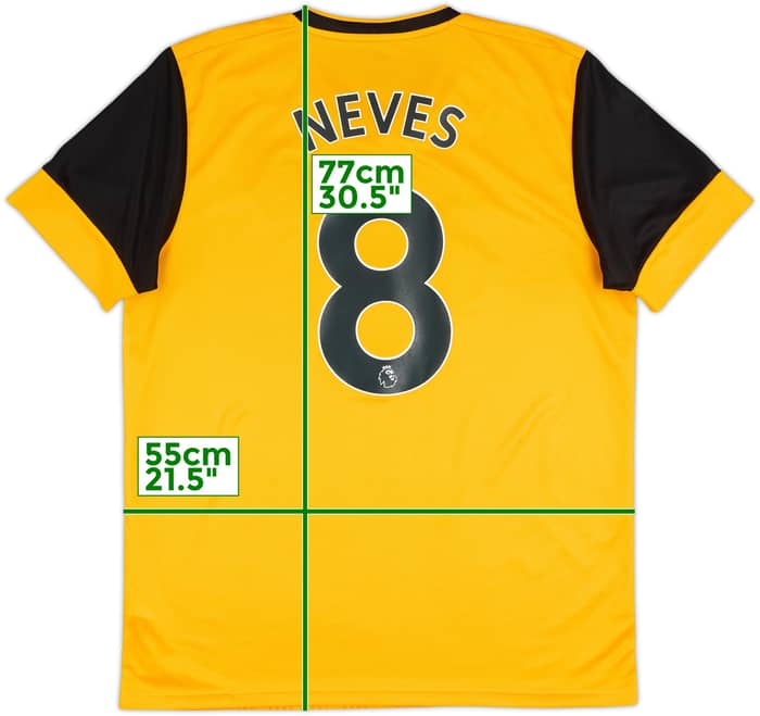 2020-21 Wolves Home Shirt Neves #8 - 8/10 - (L)