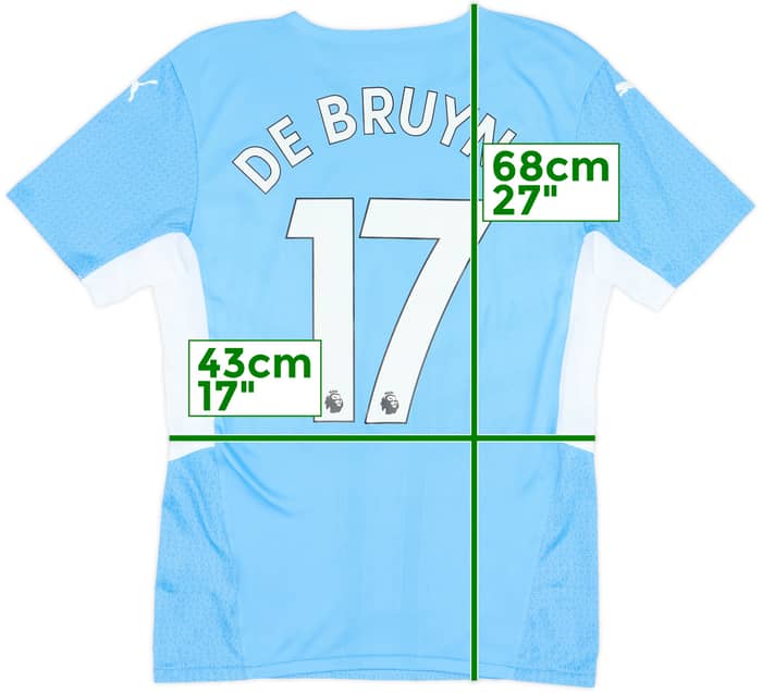 2021-22 Manchester City Player Issue Home Shirt De Bruyne #17 - 9/10 - (S)