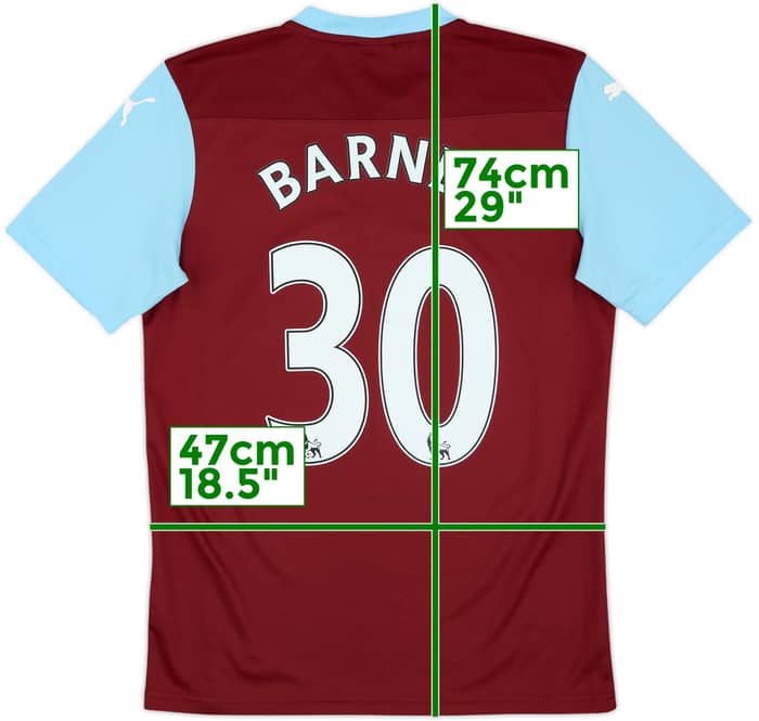 2014-15 Burnley Home Shirt Barnes #30 - 8/10 - (M)
