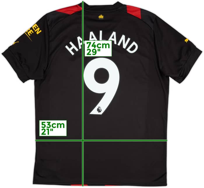 2022-23 Manchester City Away Shirt Haaland #9 - 10/10 - (L)