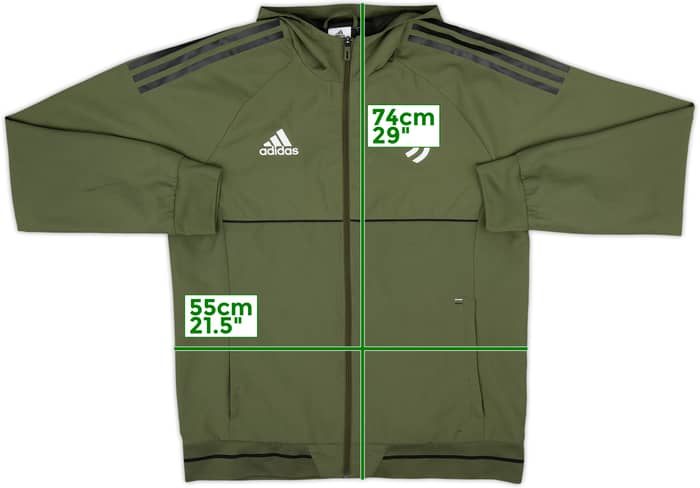 2017-18 Juventus adidas CL Hooded Track Jacket - 7/10 - (L)