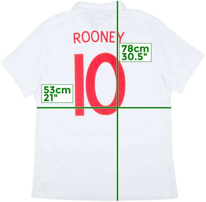 2009-10 England 'South Africa' Home Shirt Rooney #10 - 9/10 - (L)