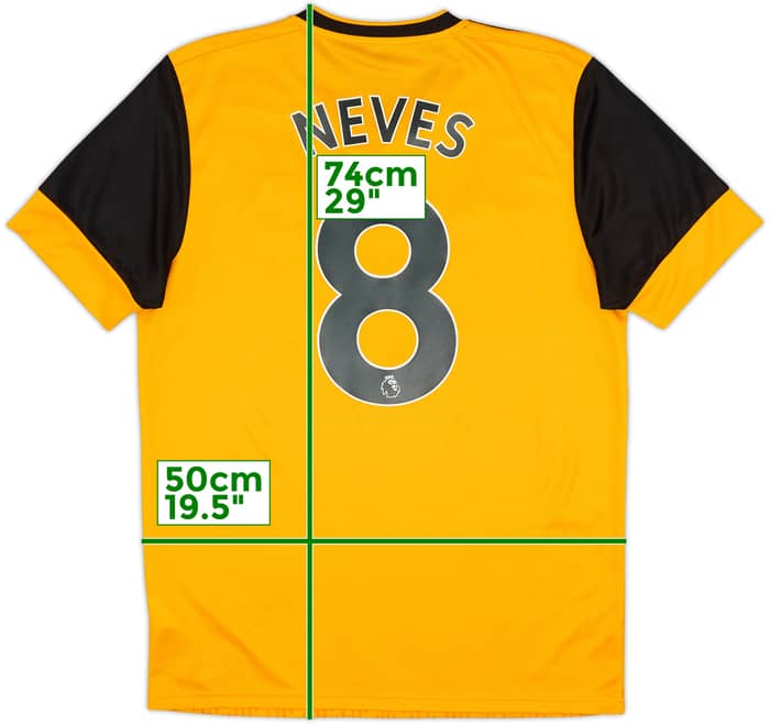 2020-21 Wolves Home Shirt Neves #8 - 9/10 - (M)
