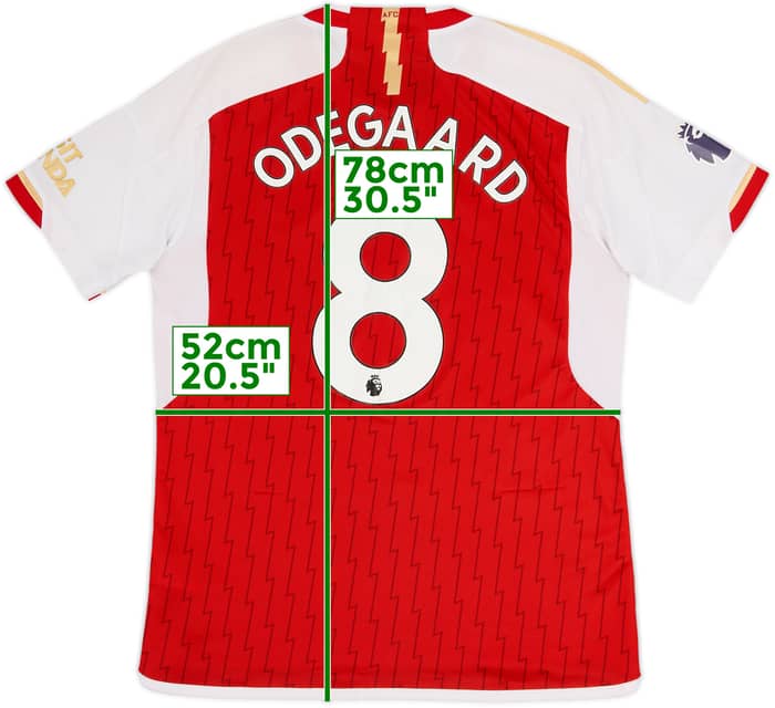 2023-24 Arsenal Home Shirt Odegaard #8 - 8/10 - (L)