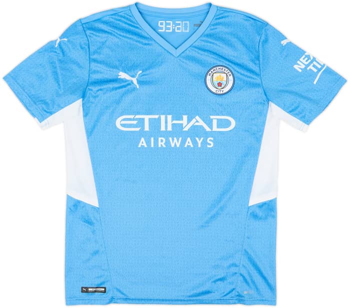 2021-22 Manchester City Home Shirt Bernardo #20 - 10/10 - (M)