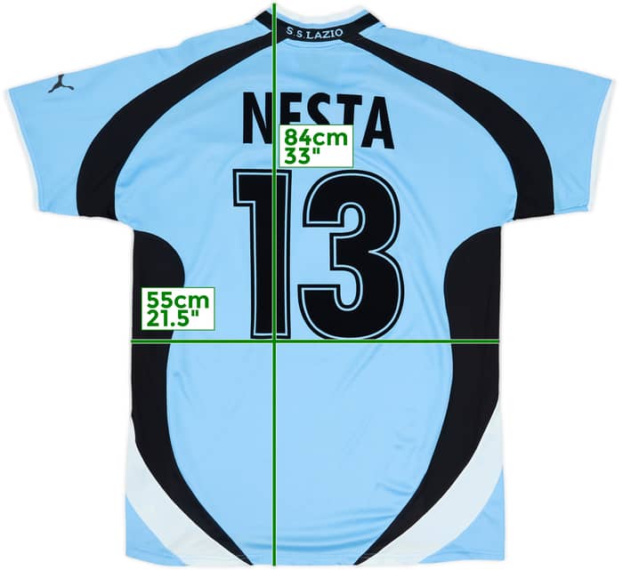 2000-01 Lazio Home Shirt Nesta #13 - 6/10 - (L)