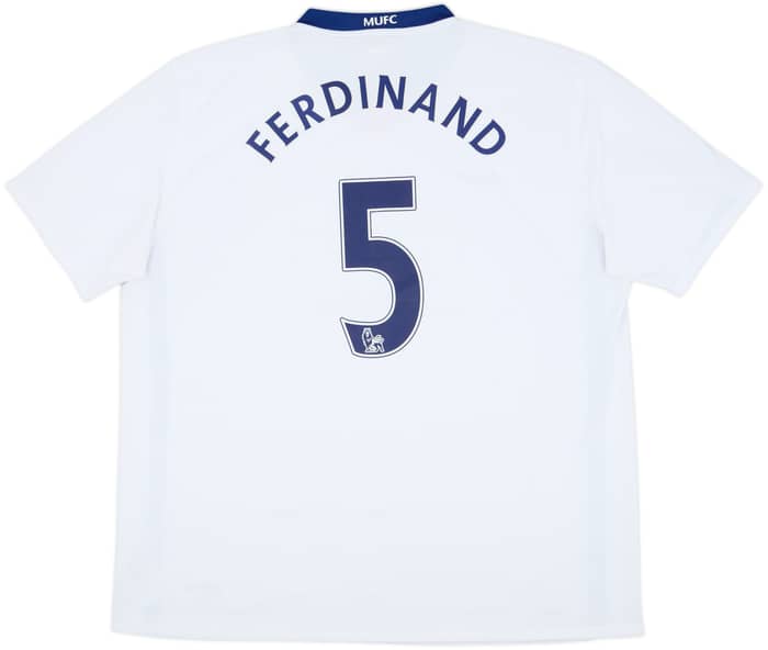 Camiseta de visitante del Manchester United 2008-10 Ferdinand #5 - 9/10 - (XXL)