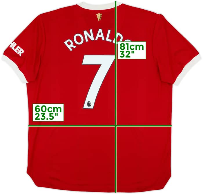 2021-22 Manchester United Authentic Home Shirt Ronaldo #7 - 7/10 - (XL)