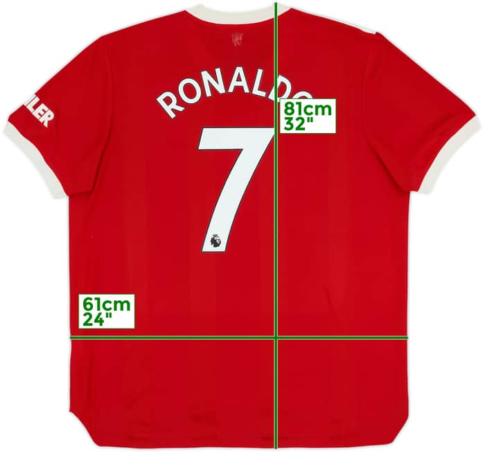 2021-22 Manchester United Authentic Home Shirt Ronaldo #7 - 6/10 - (XL)