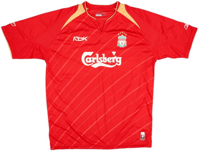 2005-06 Liverpool CL Home Shirt - 8/10 - (L)