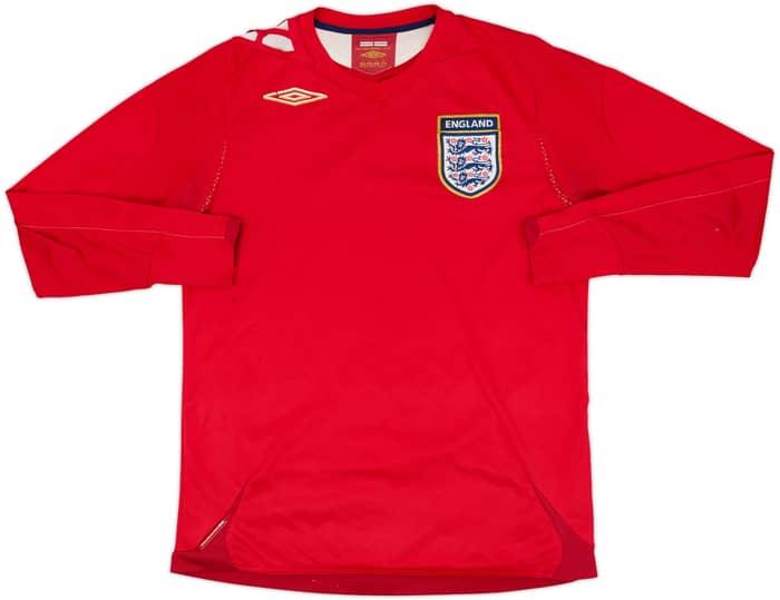 2006-08 England Away L/S Shirt - 4/10 - (S)