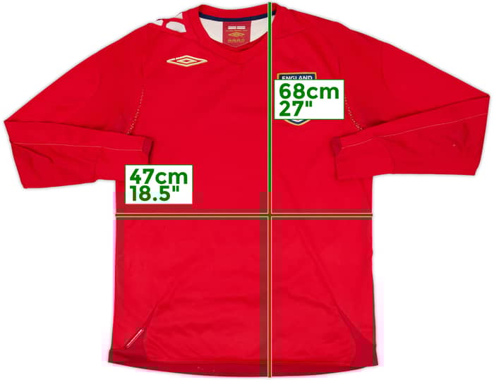 2006-08 England Away L/S Shirt - 4/10 - (S)