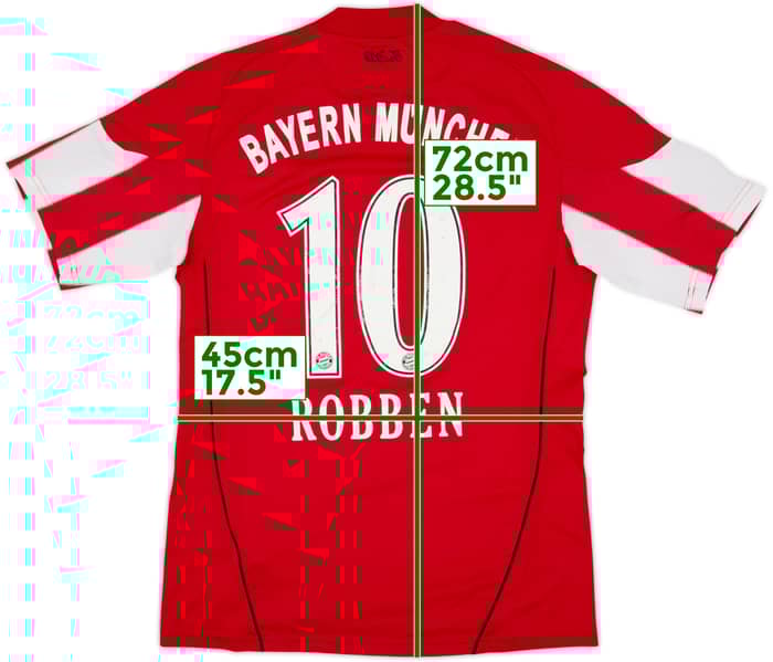 2010-11 Bayern Munich Home Shirt Robben #10 - 5/10 - (S)