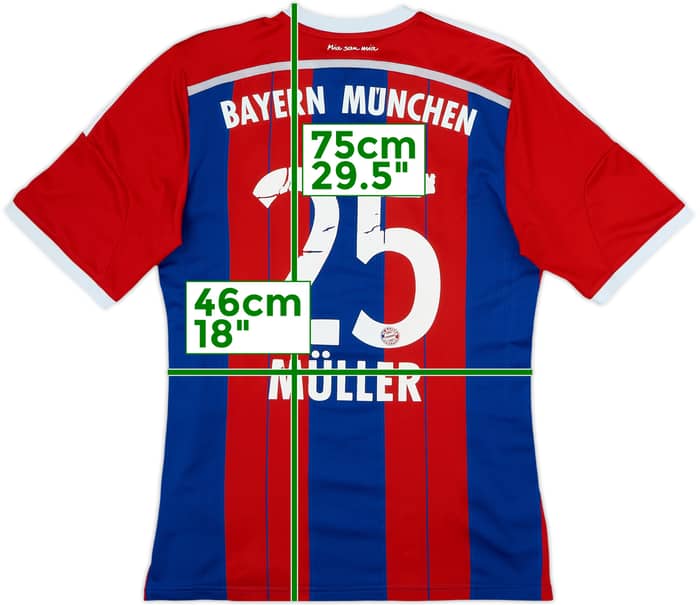 2014-15 Bayern Munich Home Shirt Muller #25 - 5/10 - (L)