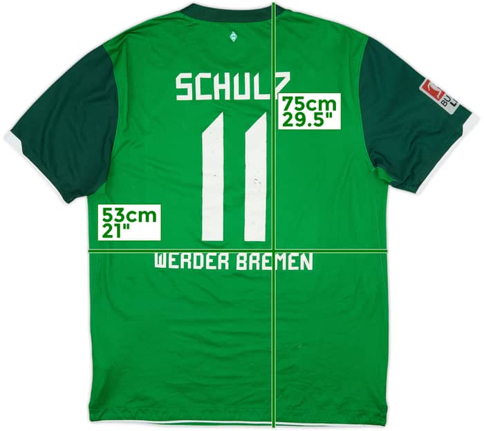 2010-11 Werder Bremen Home Shirt Schulz #11 - 6/10 - (L)