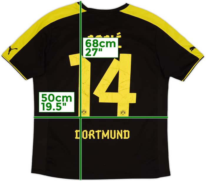 2013-14 Borussia Dortmund Away Shirt Jojic #14 - 6/10 - (XL.Boys)