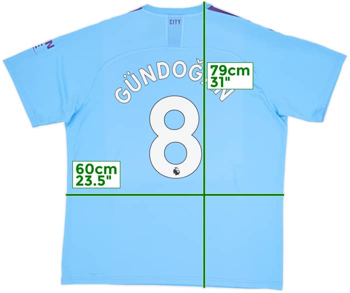 2019-20 Manchester City Home Shirt Gundogan #8 - 10/10 - (XXL)