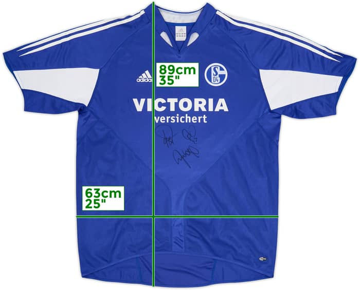 2004-05 Schalke Signed Home Shirt - 7/10 - (XL)