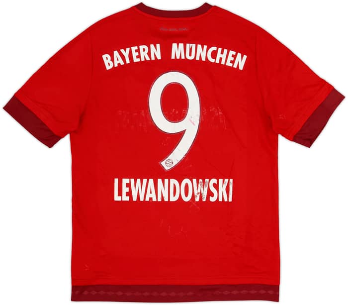 2015-16 Bayern Munich Home Shirt Lewandowski #9 - 4/10 - (XL.Boys)
