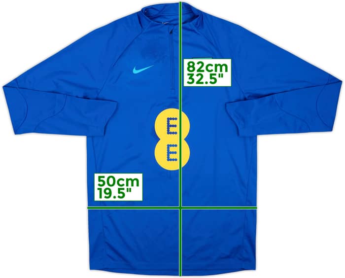 2022-23 England Nike 1/4 Zip Drill Top - 8/10 - (M)