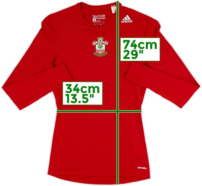 Camiseta adidas Techfit de compresión del Southampton 2015-16 - 10/10 - (M)