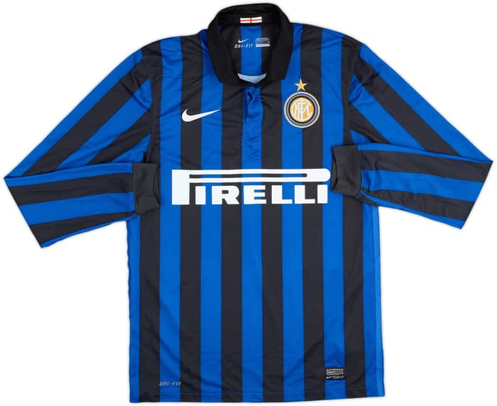 2011-12 Inter Milan Home L/S Shirt Milito #22 - 8/10 - (S)