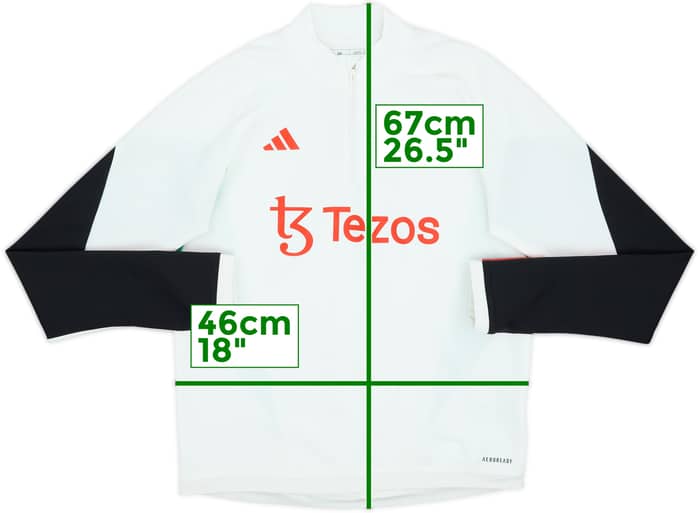 2023-24 Manchester United adidas 1/4 Zip Drill Top - 7/10 - (Women's M)