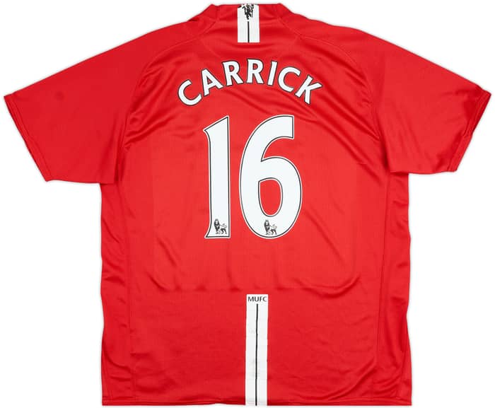2007-09 Manchester United Home Shirt Carrick #16 - 6/10 - (XL)