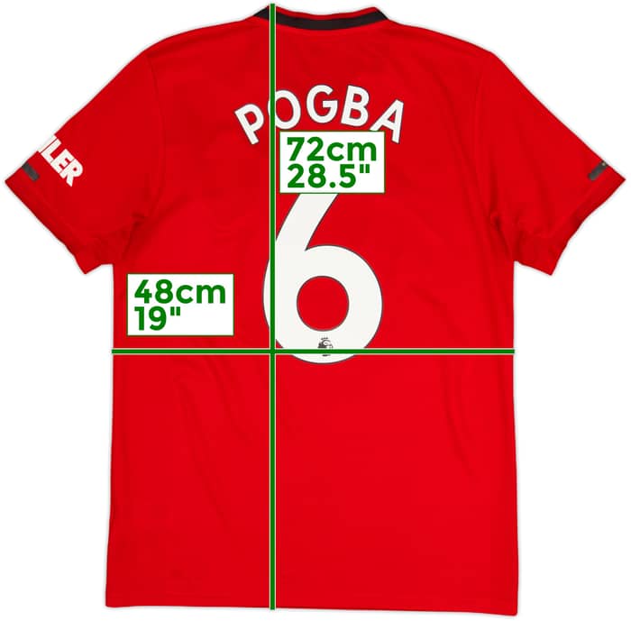2019-20 Manchester United Home Shirt Pogba #6 - 5/10 - (M)
