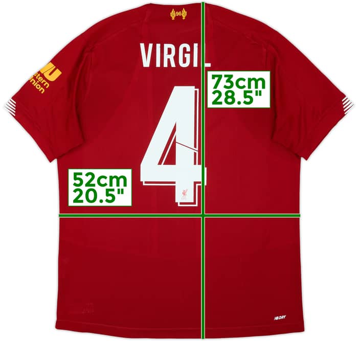 2019-20 Liverpool Camiseta Local Virgil #4 - 8/10 - (M)