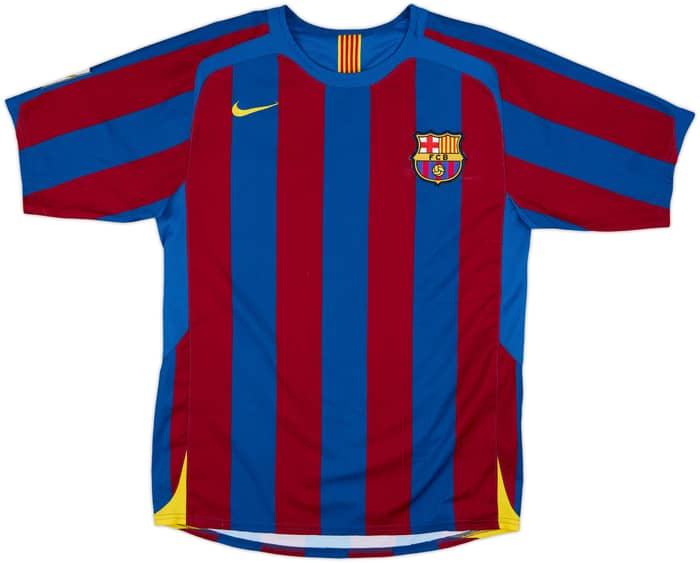 2005-06 Barcelona Home Shirt Eto'o #9 - 7/10 - (M)
