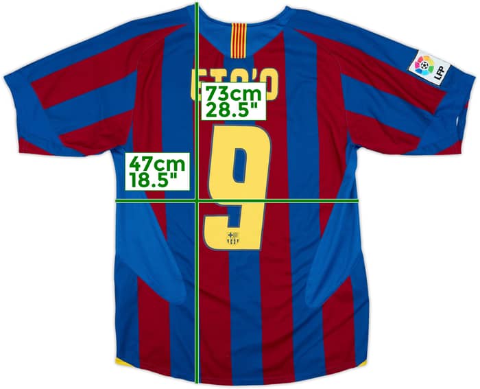 2005-06 Barcelona Home Shirt Eto'o #9 - 7/10 - (M)