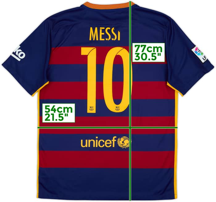2015-16 Barcelona Home Shirt Messi #10 - 5/10 - (L)