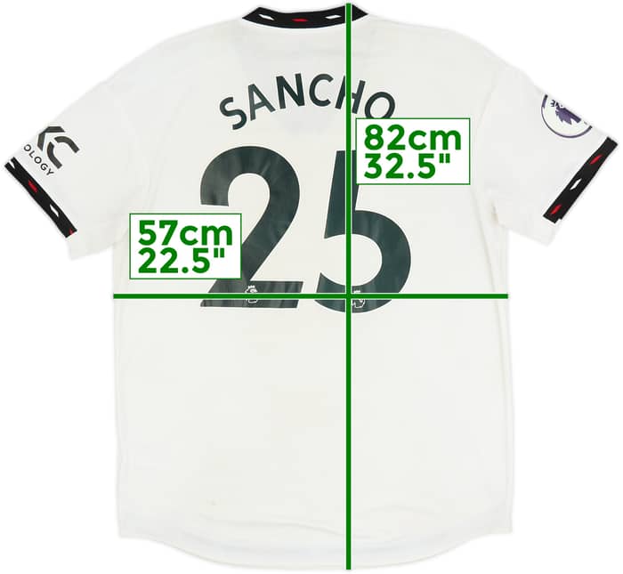 2022-23 Manchester United Authentic Away Shirt Sancho #25 - 5/10 - (L)