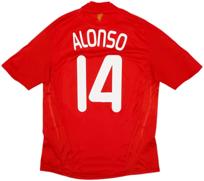 2008-10 Liverpool Home Shirt Alonso #14 - 6/10 - (M)