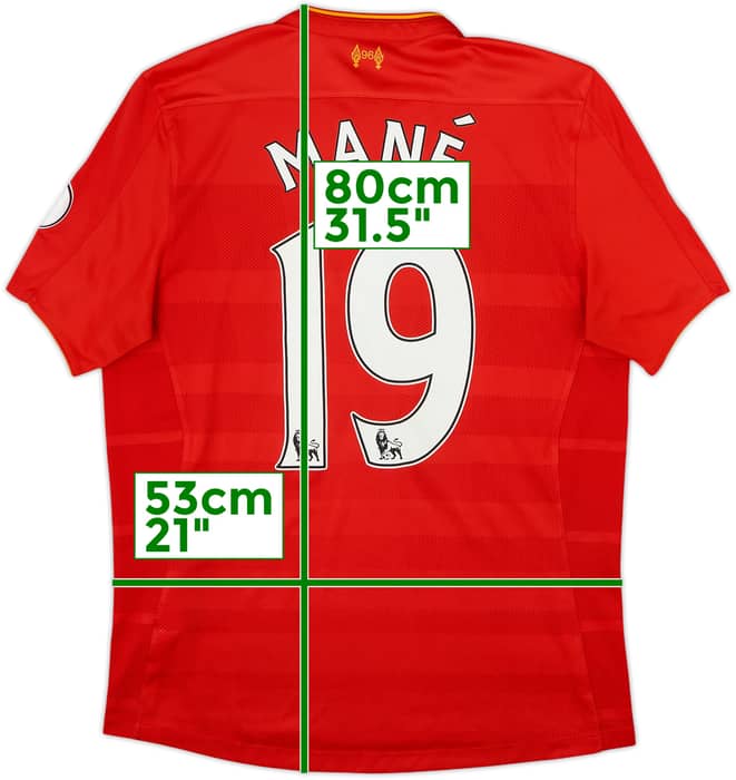 2016-17 Liverpool Home Shirt Mane #19 - 7/10 - (L)