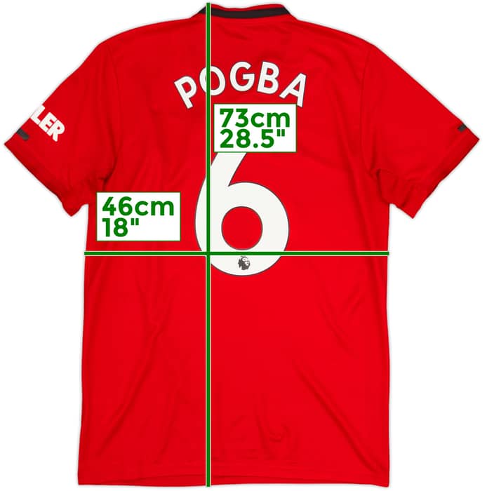 2019-20 Manchester United Home Shirt Pogba #6 - 5/10 - (M)