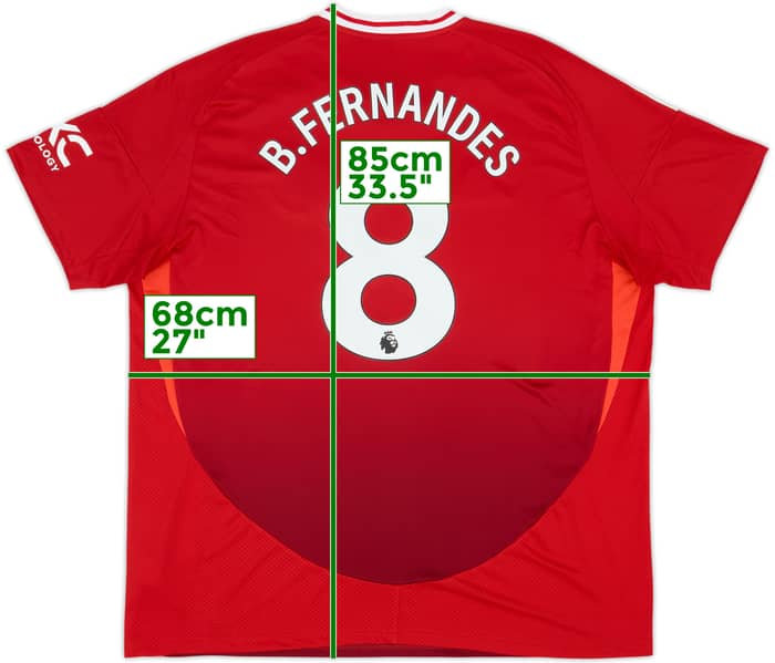 2024-25 Manchester United Home Shirt B.Fernandes #8 - 9/10 - (3XL)