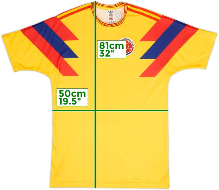 2018 Colombia '1990' Retro Home Shirt - 4/10 - (S)