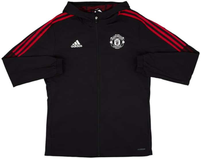 2021-22 Manchester United adidas Hooded Track Jacket - 8/10 - (M)