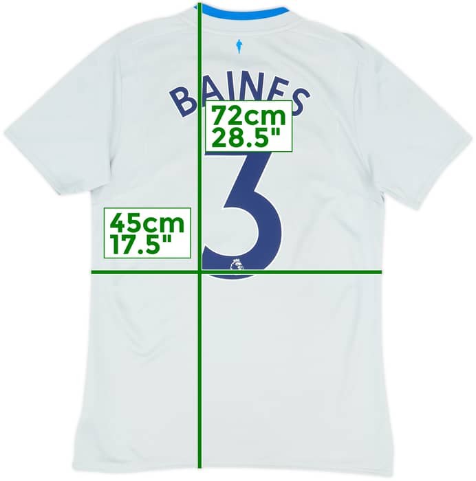 2017-18 Everton Away Shirt Baines #3 - 8/10 - (S)