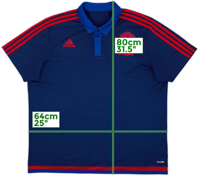 2015-16 Manchester United adidas Polo Shirt - 9/10 - (XXL)