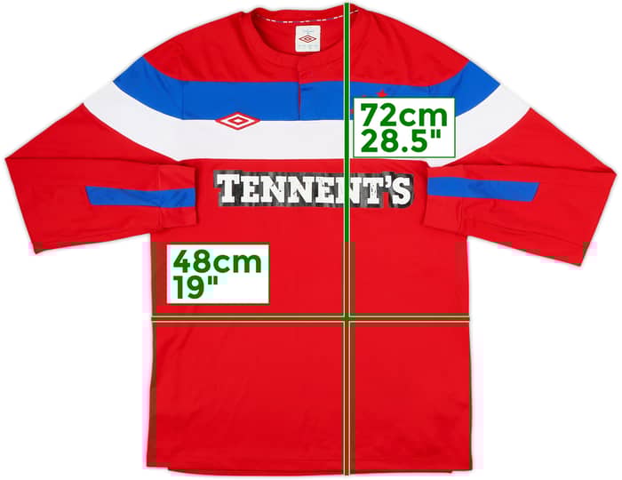 2011-12 Rangers Away L/S Shirt - 5/10 - (S)