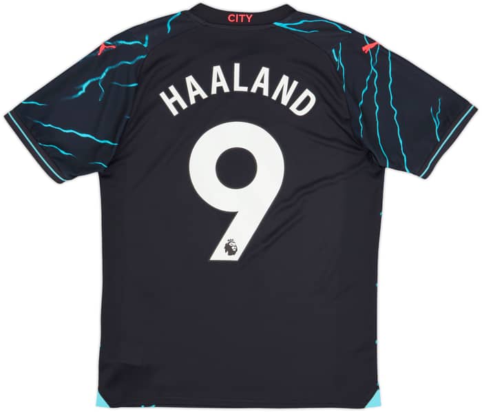 2023-24 Manchester City Third Shirt Haaland #9 - 8/10 - (M)
