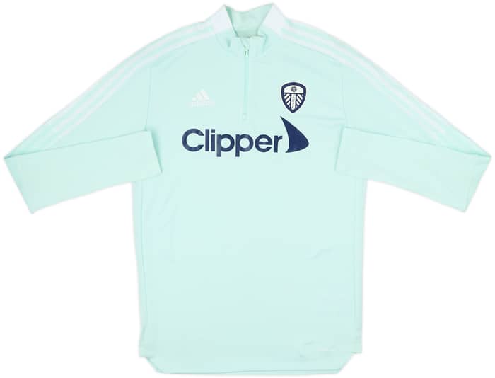 2021-22 Leeds United adidas 1/4 Zip Training Top - 8/10 - (M)