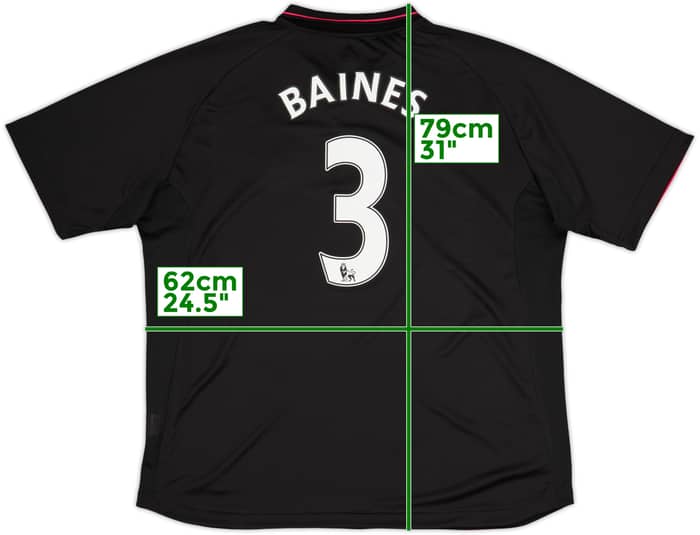 2009-10 Everton Away Shirt Baines #3 - 8/10 - (XL)