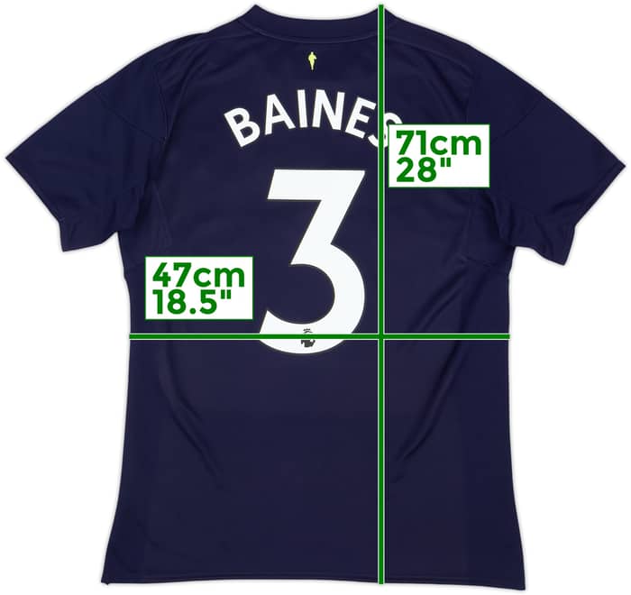 2017-18 Everton Third Shirt Baines #3 - 8/10 - (M)