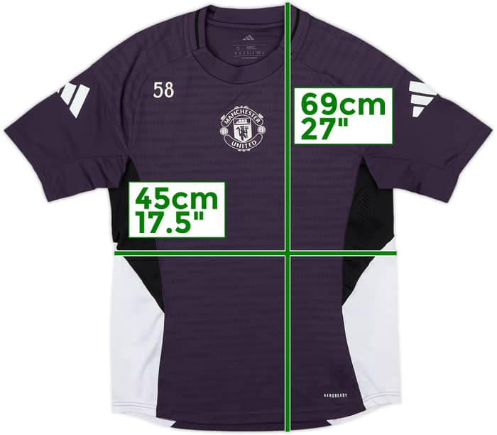 2020-21 Manchester United adidas Player Issue Training Shirt #58 - 9/10 - (S)