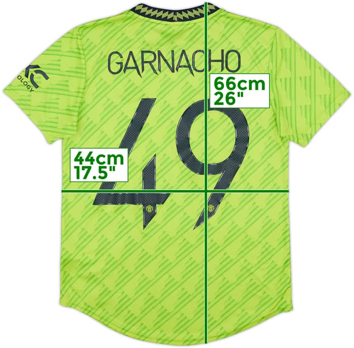 2022-23 Manchester United Third Shirt Garnacho #49 - 9/10 - (Women's M)